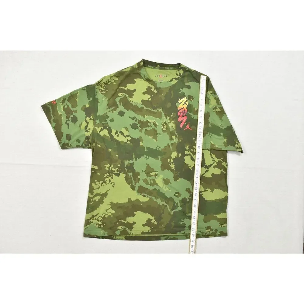 Jordan Zion Williamson Bayou Boys Camo T-Shirt Green Mens Size XL Extra Large